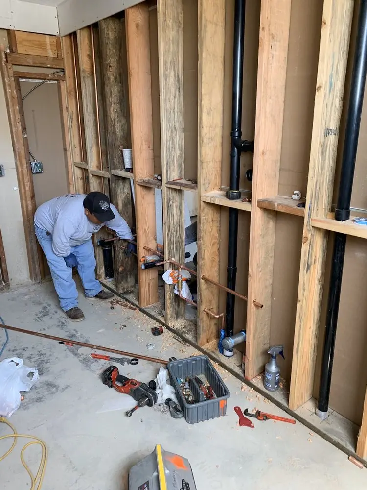 Commercial rough-in plumbing for Water Heater Replacement in Bellaire